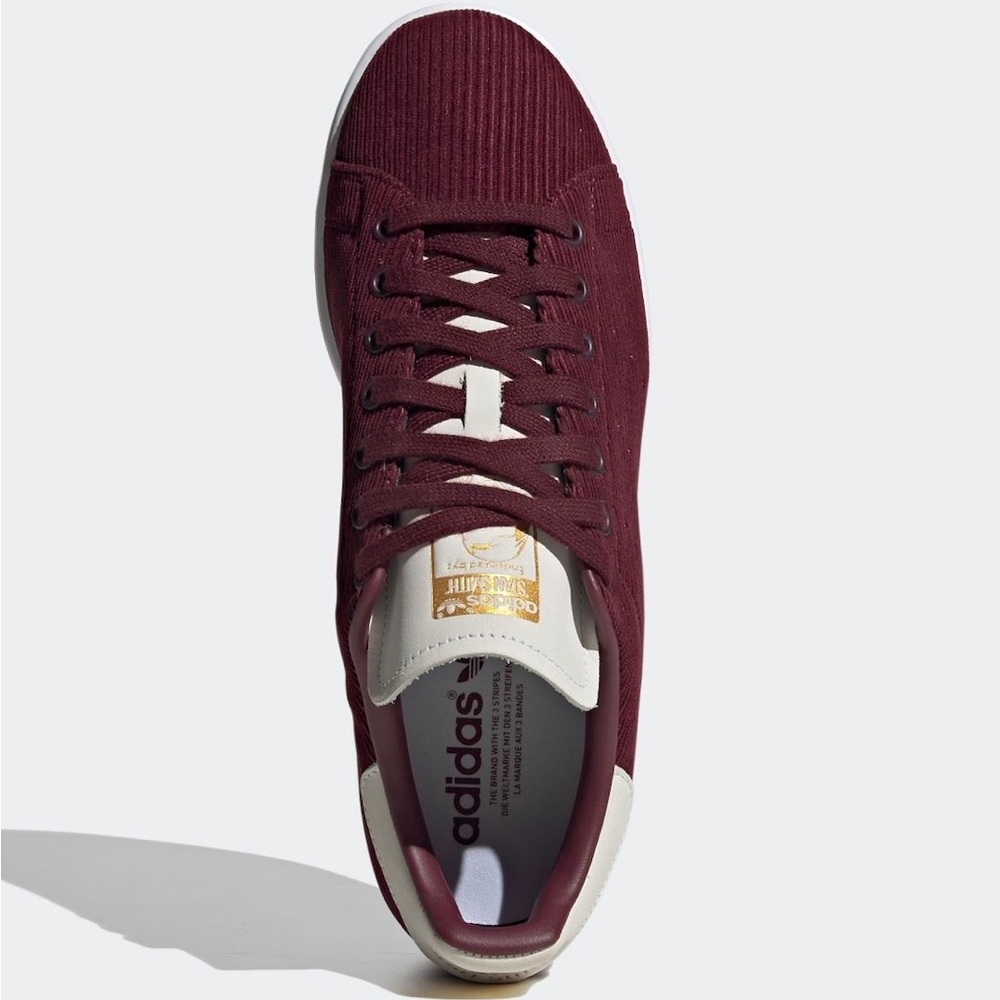 NWT - Adidas Stan Smith Maroon Corduroy Sneakers Unisex